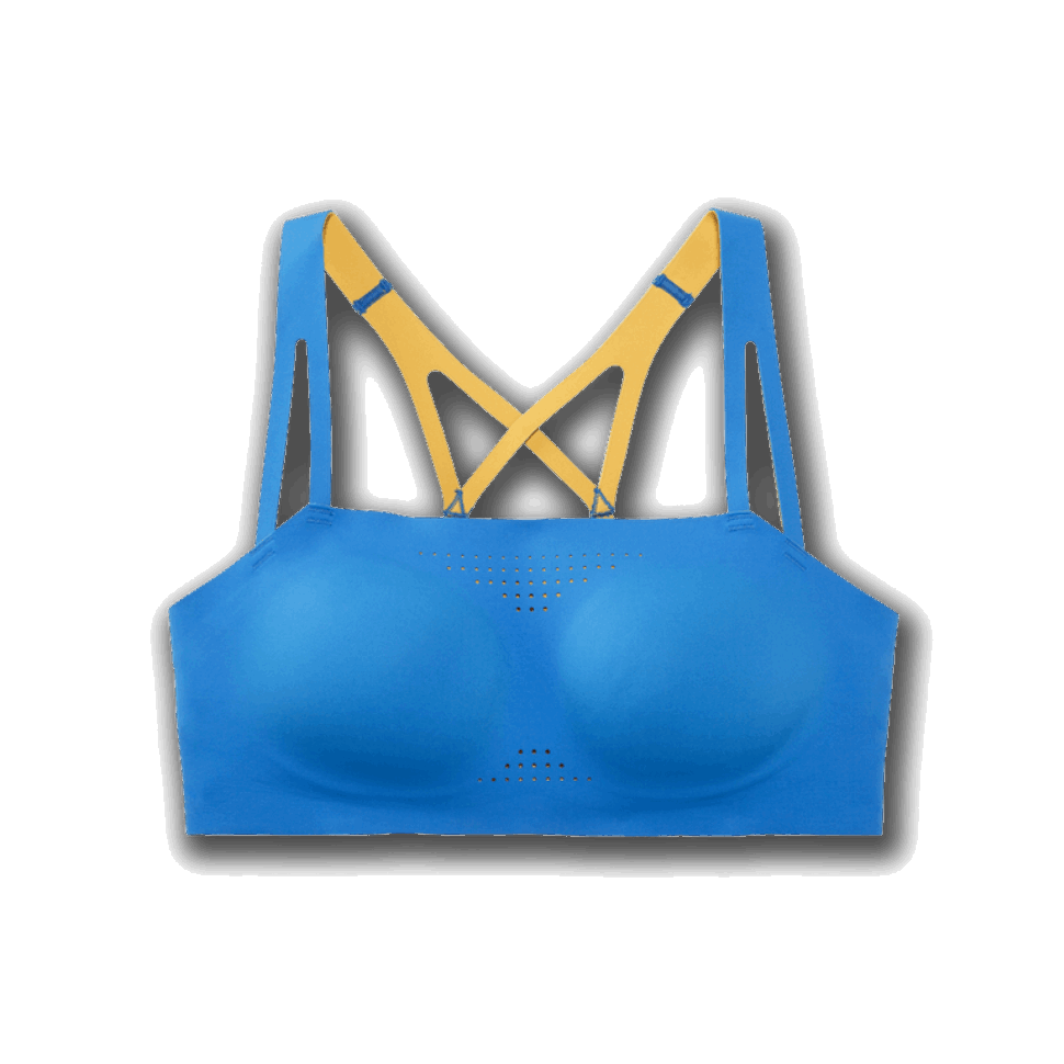 Brooks Dare Kreuz Und Quer Verlaufender BH, Blauer Bolzen-Safran