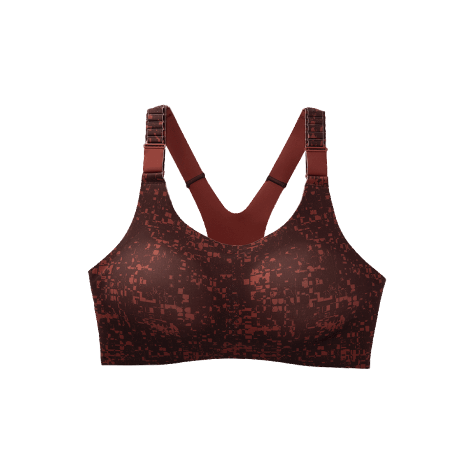 Brooks Dare Racerback Run Bra 2.0 RR Glitch Print-Kupfer