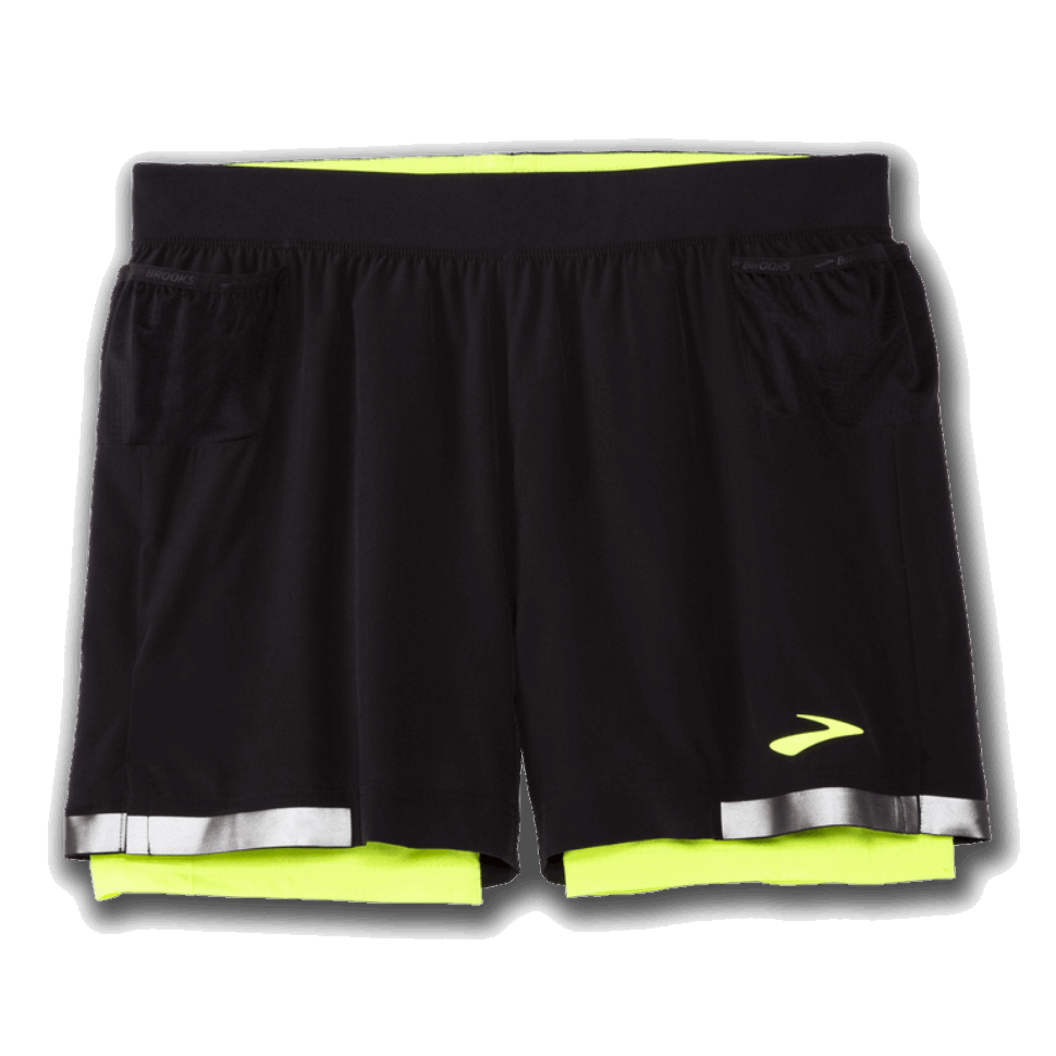 Brooks Carbonite 5" 2-in-1 Short Black-Nightlife