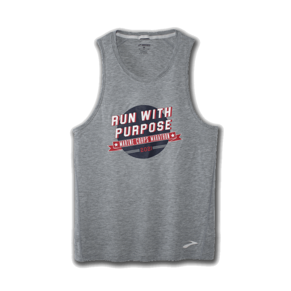 Brooks Distance Graphic Tank Heather Ash-Zweck