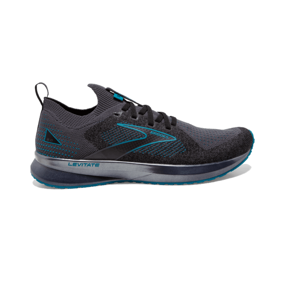 Brooks Levitate Stealthfit 5 Schwarz-Ebenholz-Kristallblaugrün
