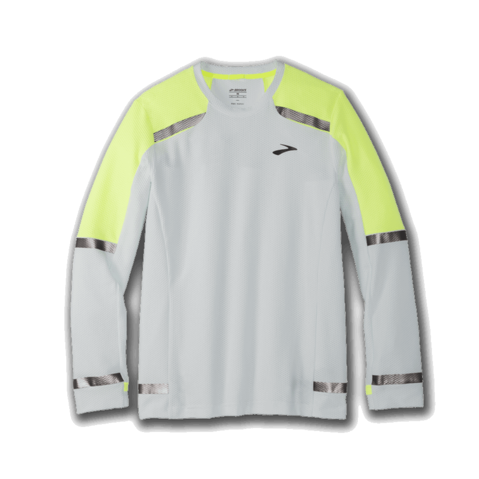 Brooks Carbonite Langarm Eisgrau-nachtleben