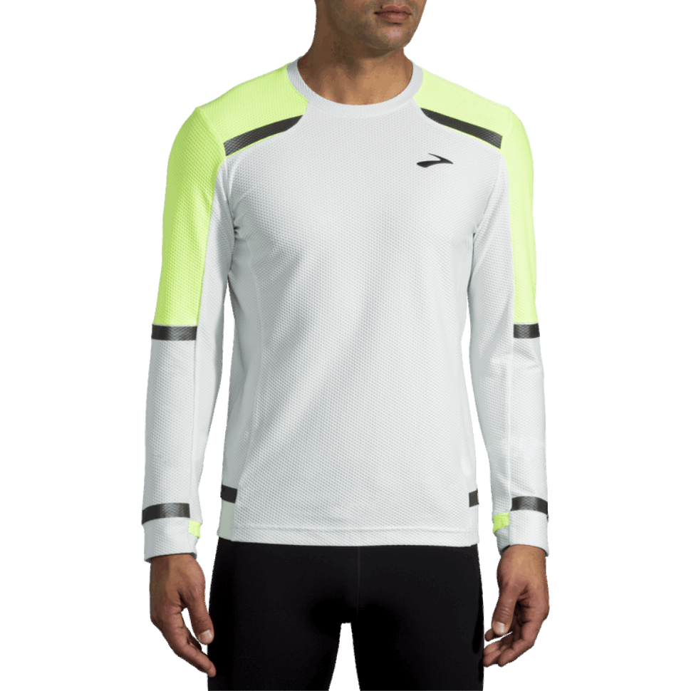 Brooks Carbonite Langarm Eisgrau-nachtleben