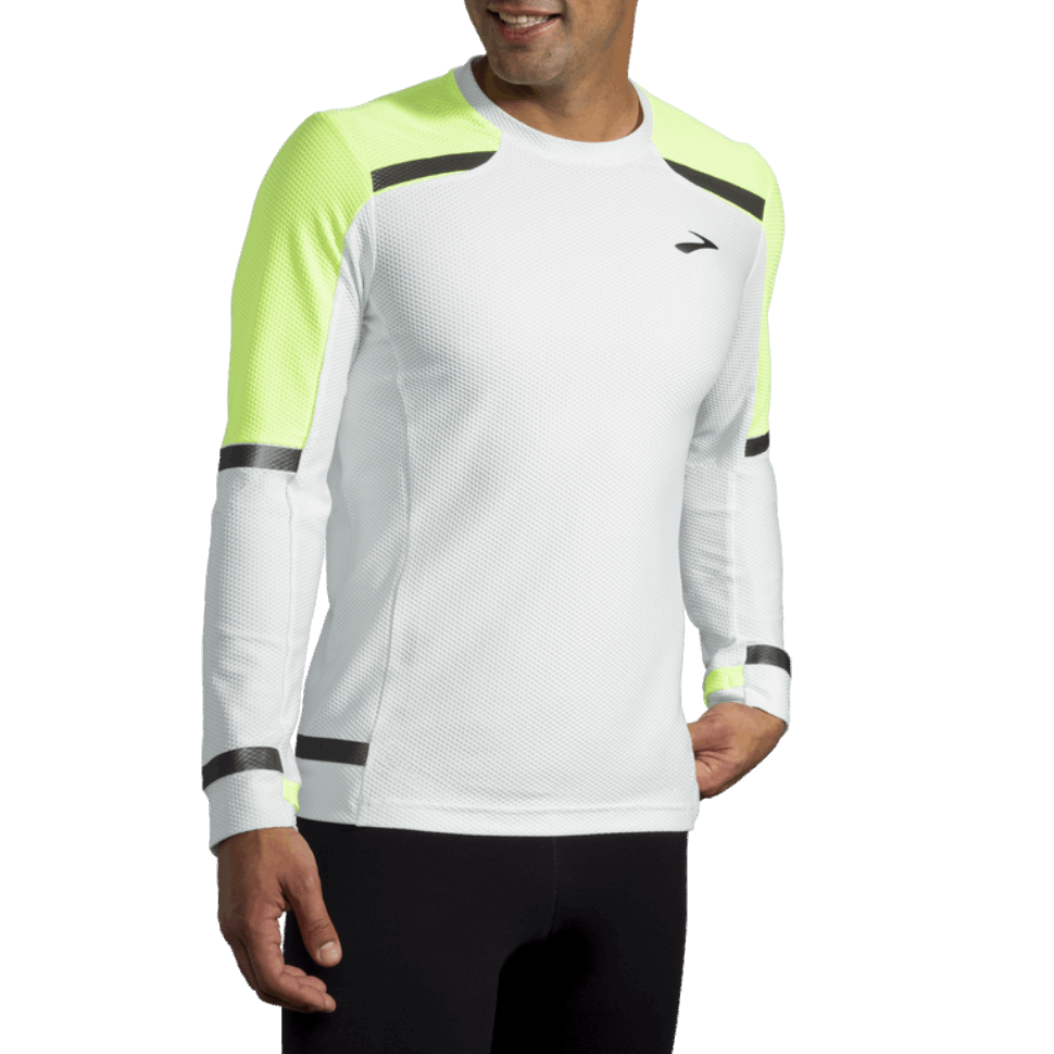 Brooks Carbonite Langarm Eisgrau-nachtleben