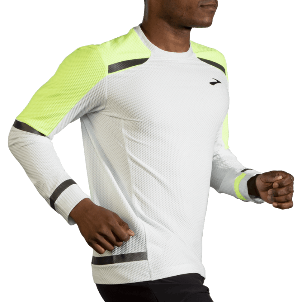 Brooks Carbonite Langarm Eisgrau-nachtleben