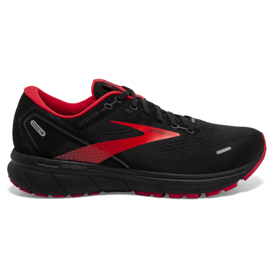 Brooks Ghost 14 GTX Schwarz-geschwärzt Perlrot