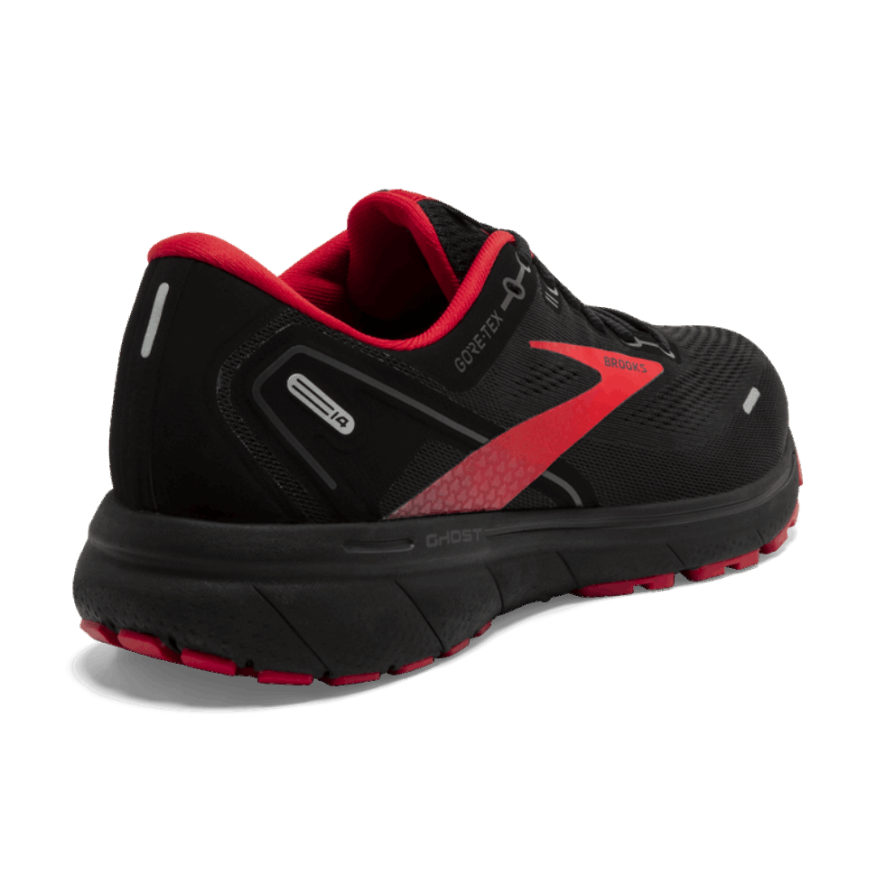 Brooks Ghost 14 GTX Schwarz-geschwärzt Perlrot