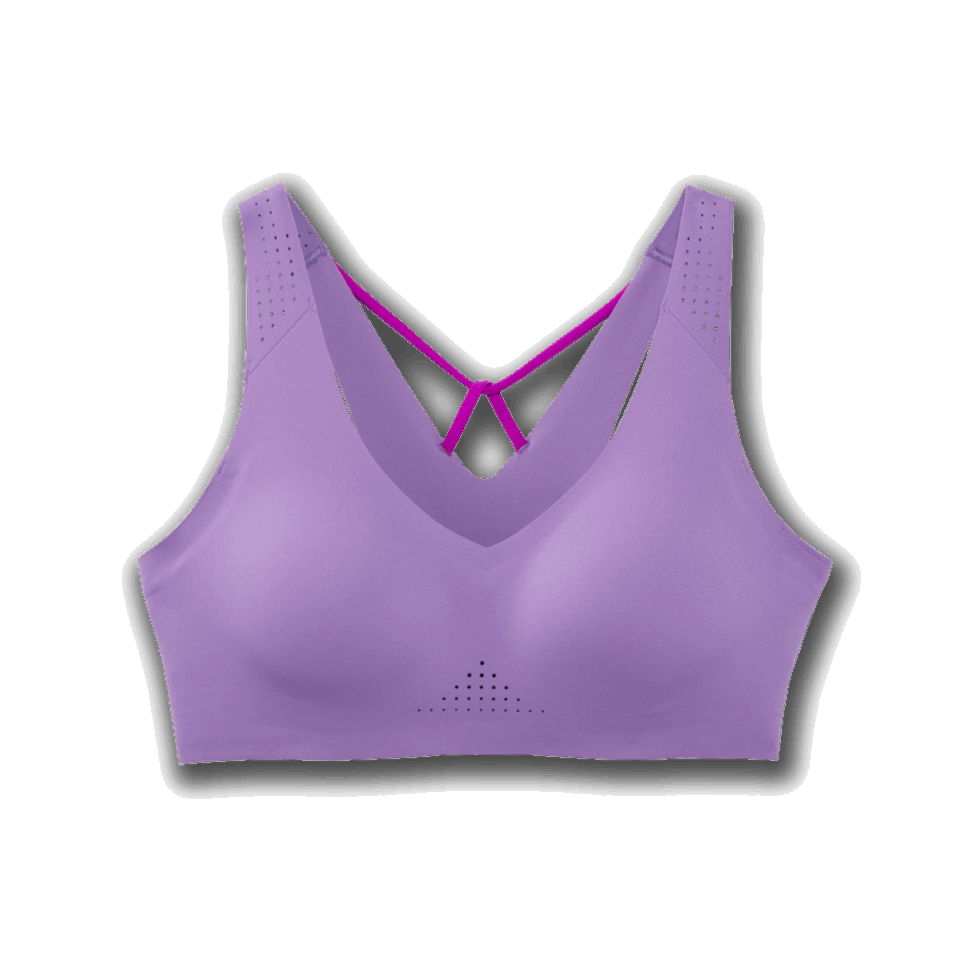 Brooks Dare Lauf-BH Mit V-Ausschnitt Heliotrop-Magenta