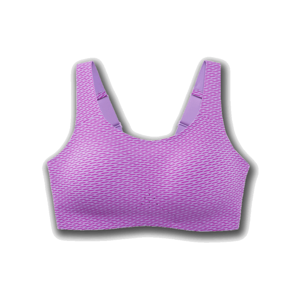 Brooks Dare Scoopback Lauf-BH Mit Heliotrop-Texturdruck