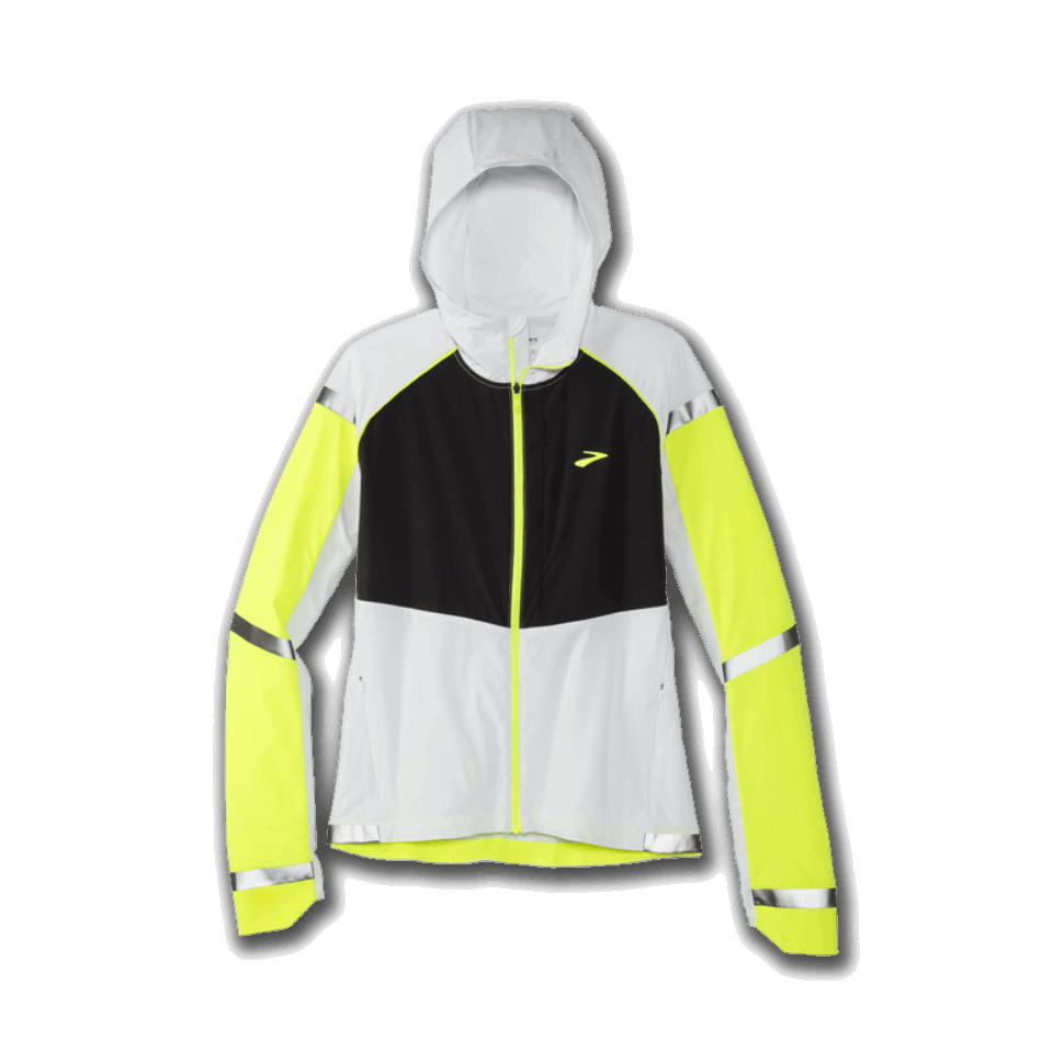 Brooks Carbonite Jacke Damen Eisgrau-schwarz-nightlife