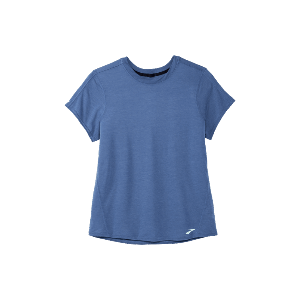 Brooks Distance Kurzarm Heather Blue Ash